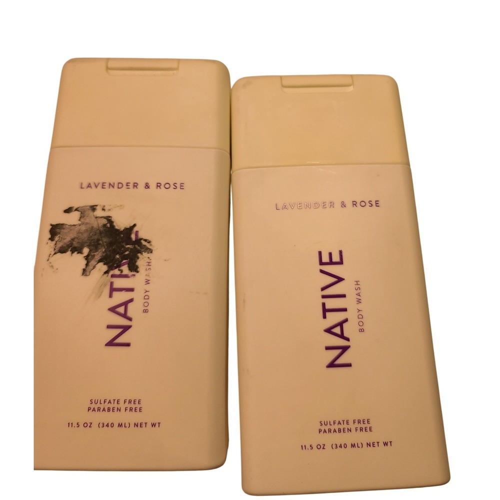 Native Body Wash Lavender & Rose 11.5oz Set of 2 Sulfate Paraben Free NEW